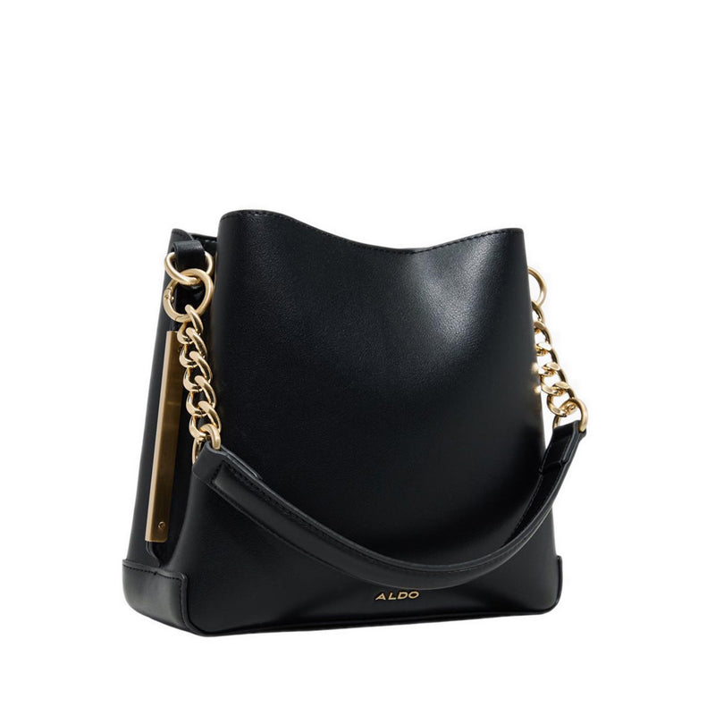 รุ่น Nailia กระเป๋าทรงบักเก็ตผู้หญิง - สี Black Overflow