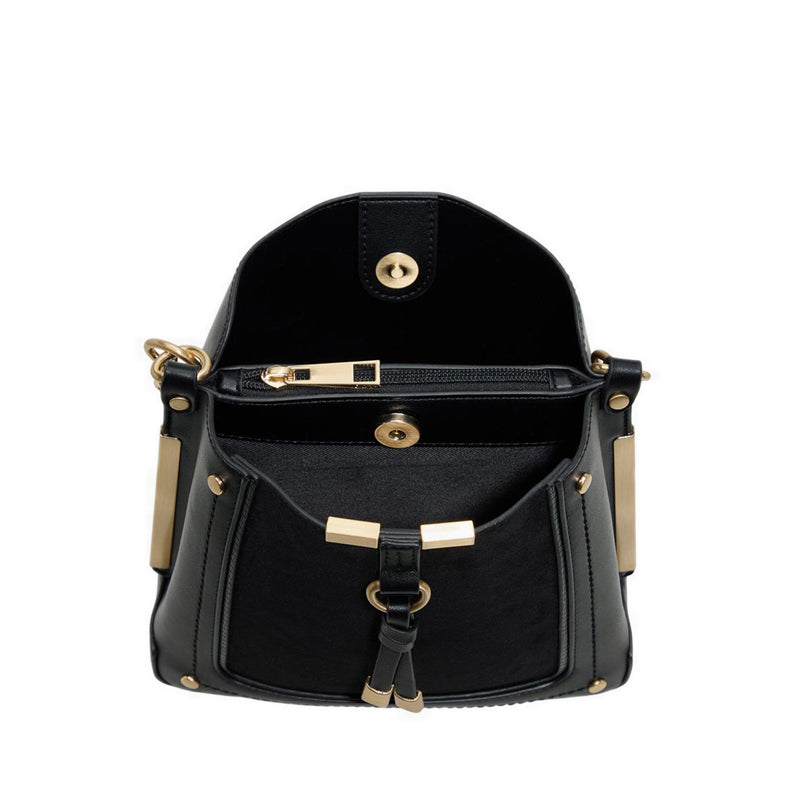 รุ่น Nailia กระเป๋าทรงบักเก็ตผู้หญิง - สี Black Overflow
